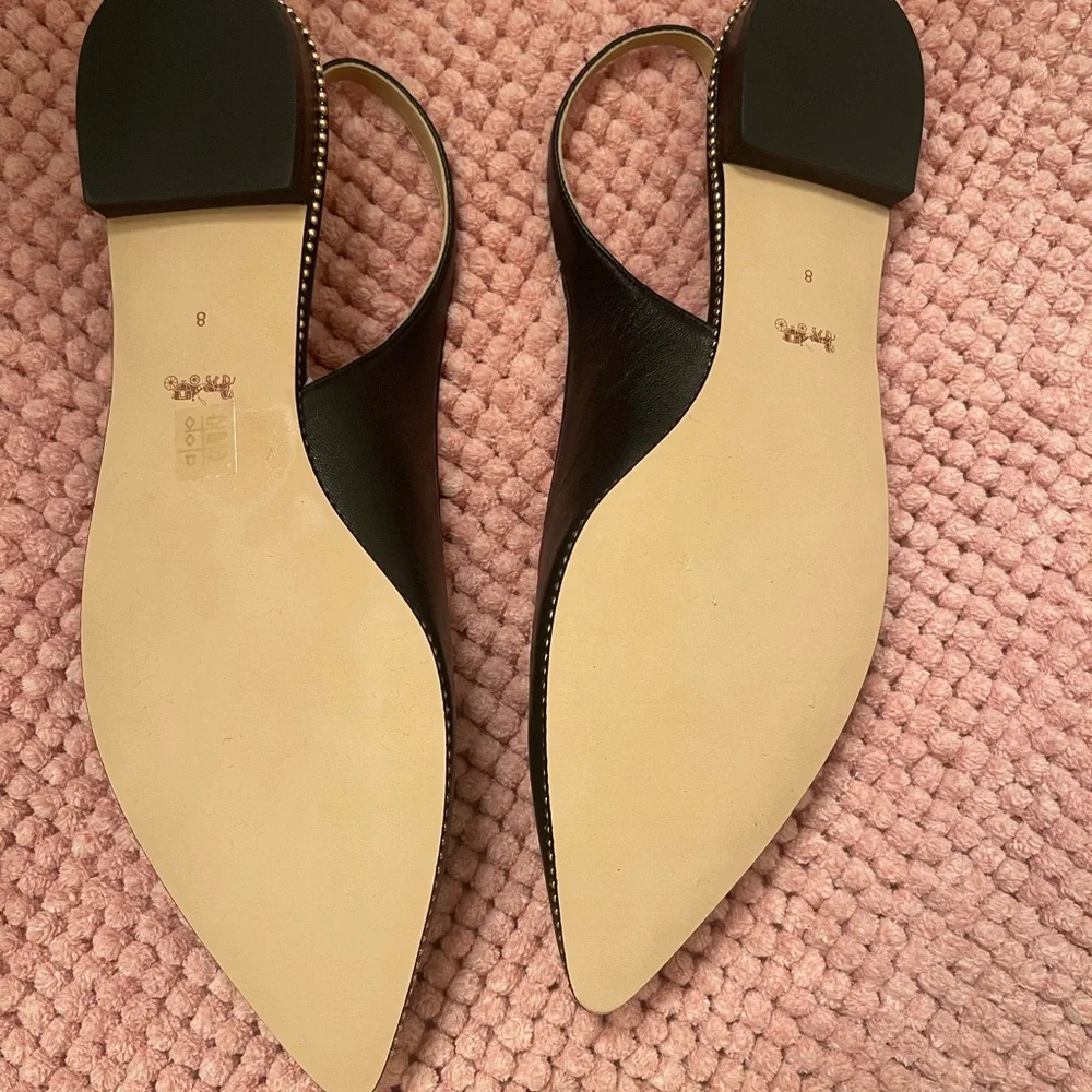 COACH Women’s Claire Black Leather Skimmer - Picture 5 of 5